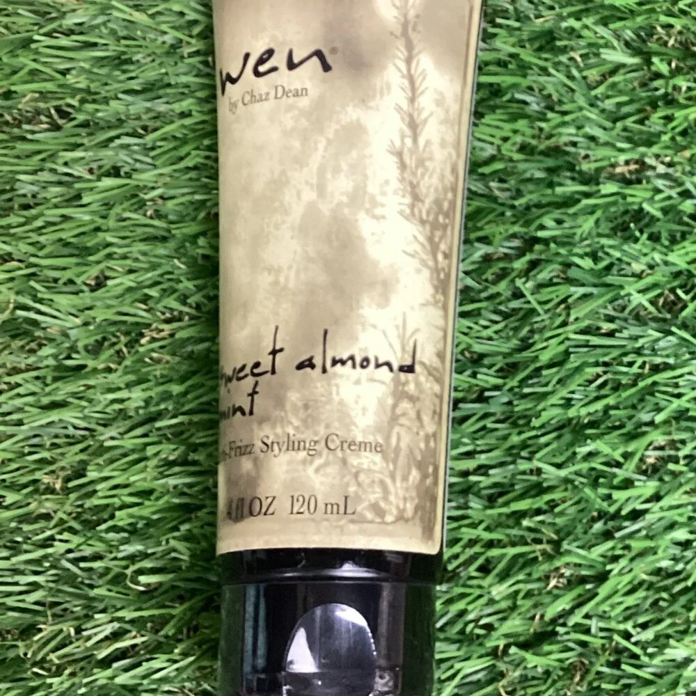 Wen 4oz Sweet Almond Mint Anti-Frizz Styling Creme By Chaz Dean x3